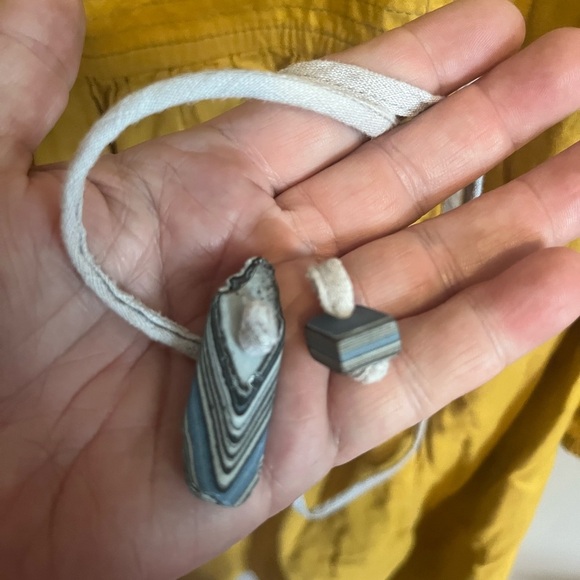 Ilse Menck South African designer lagenlook dress cotton shell accents M - Picture 4 of 15